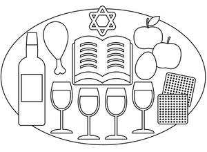 Passover Design Coloring Page