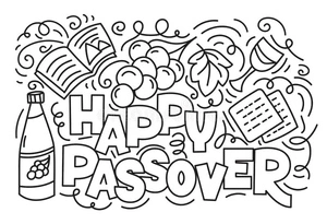 Printable Happy Passover Coloring Sheet Coloring Page