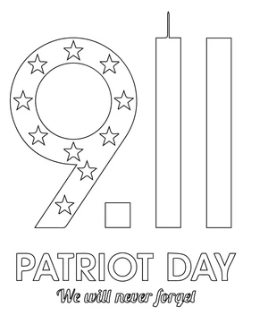 Patriot Day on September 11th Coloring Page