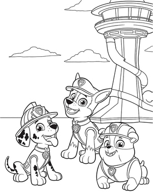 Marshall, Chase, and Rubble