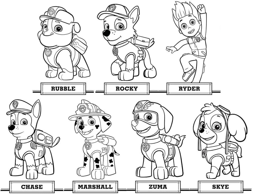 Paw Patrol Picture - Not to be Referred to as Paw Patrol Coloring Page Coloring Page