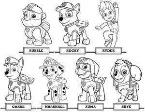 Paw Patrol Picture - Not to be Referred to as Paw Patrol Coloring Page