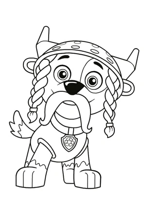 Viking Pup from the Paw Patrol Coloring Page