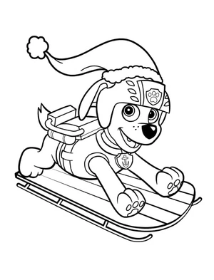 Zuma from Paw Patrol Happiness Coloring Page