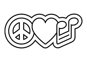 Musical Peace and Harmony Coloring Page