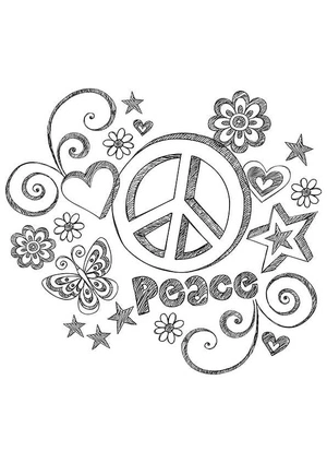 Peaceful Drawing Coloring Page