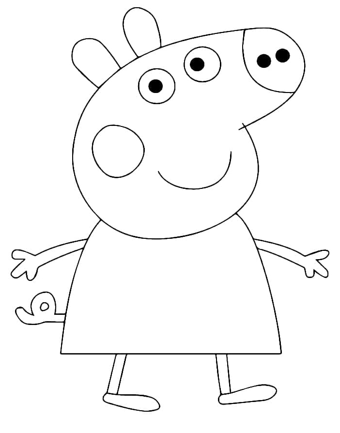 Basic Peppa Pig Coloring Page