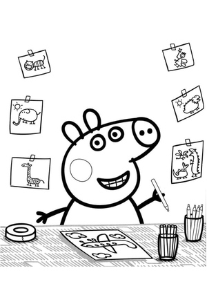 Drawing of Peppa Pig