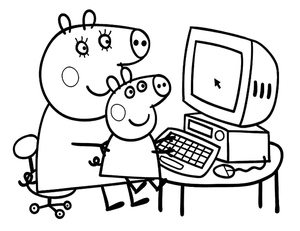 Peppa Pig and her mother, Mummy Pig