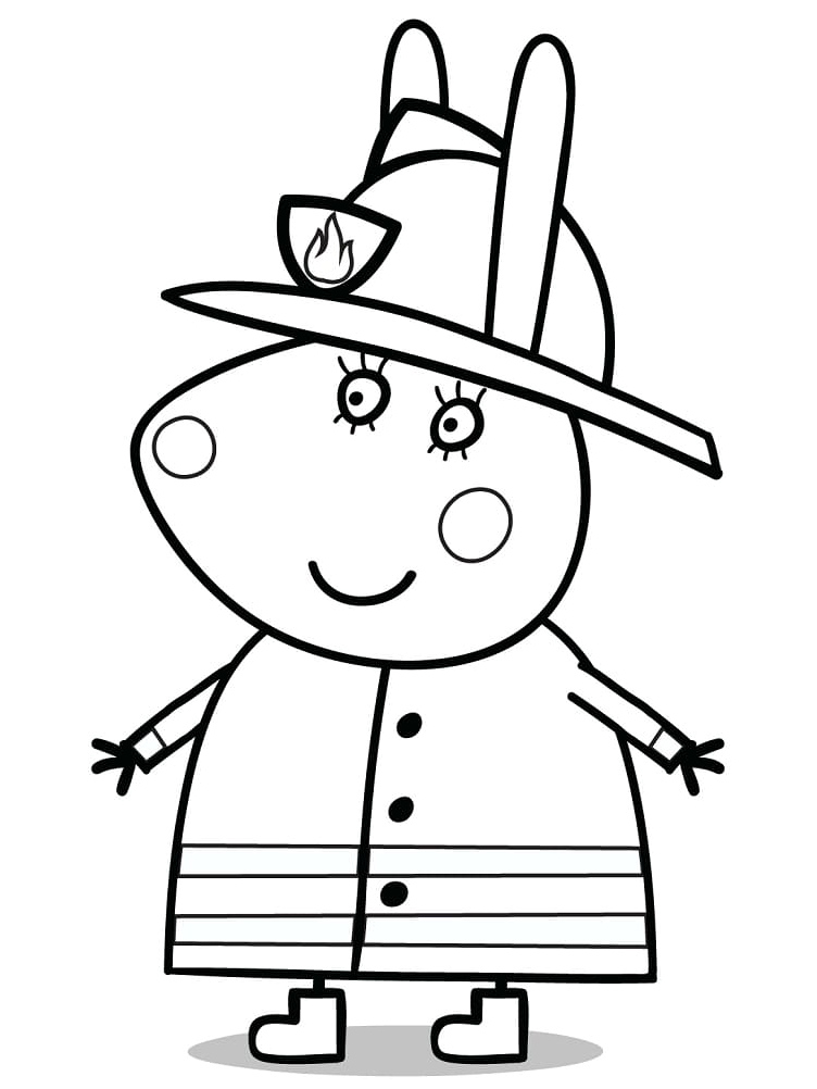 Rabbit Miss from Peppa Pig Coloring Page