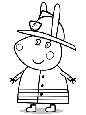 Rabbit Miss from Peppa Pig Coloring Page