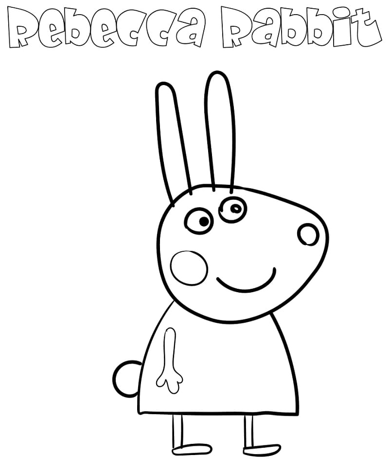 Rosalie Rabbit from the show Peppa Pig Coloring Page