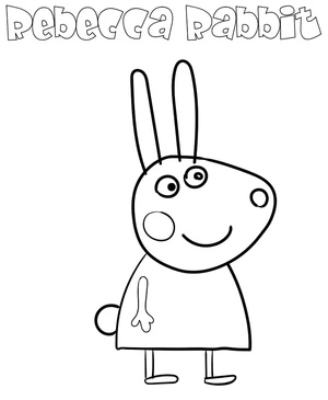 Rosalie Rabbit from the show Peppa Pig Coloring Page