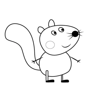 Simon the Squirrel from the Peppa Pig coloring page Coloring Page
