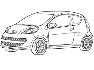 Peugeot 107 Coloring Page Coloring Page