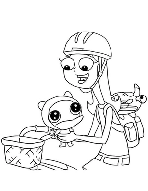 Candace and Meap Coloring Page