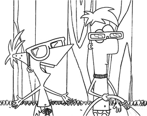Phineas and Ferb in a Fun Scene