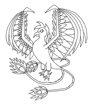 Awesome Firebird Coloring Page