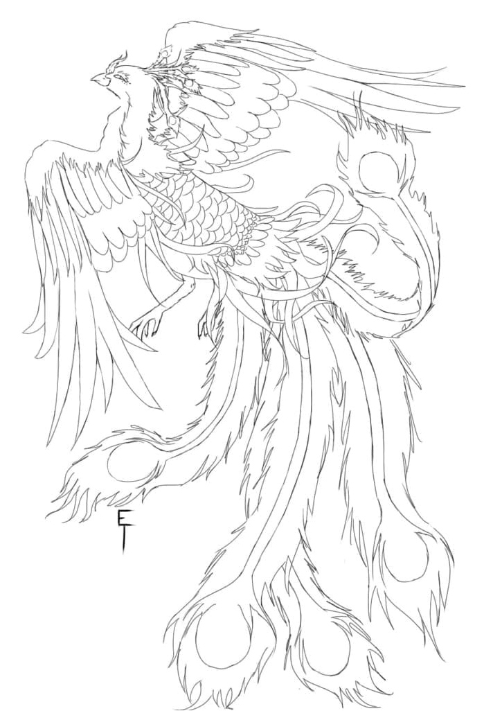 Phoenix Coloring Page - Page 2 Coloring Page