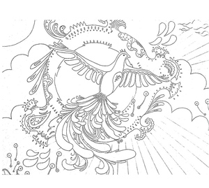 Phoenix Fantasy Flying in the Sky