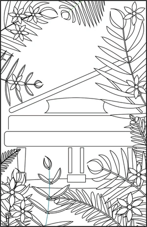 Exotic Piano Coloring Page