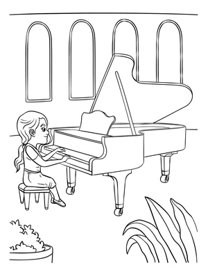 Girl Playing Piano