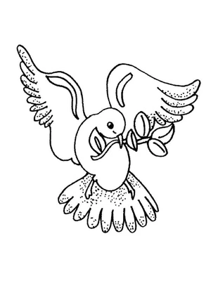 Charming Dove Coloring Page