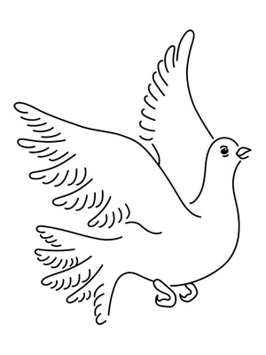 Flying Dove Coloring Page