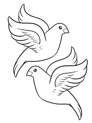Peaceful Doves Coloring Page