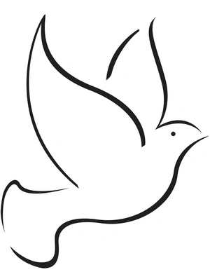 Simple Dove Coloring Page