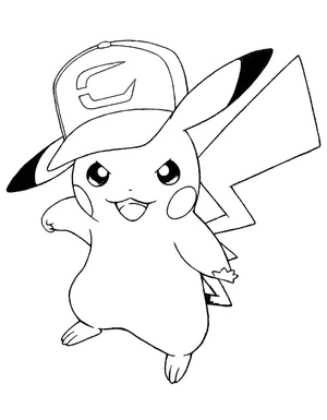 Pikachu Coloring Page