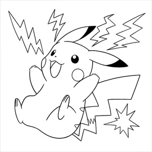 Magnificent Pikachu Coloring Page