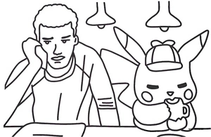 Pikachu in the Film Coloring Page