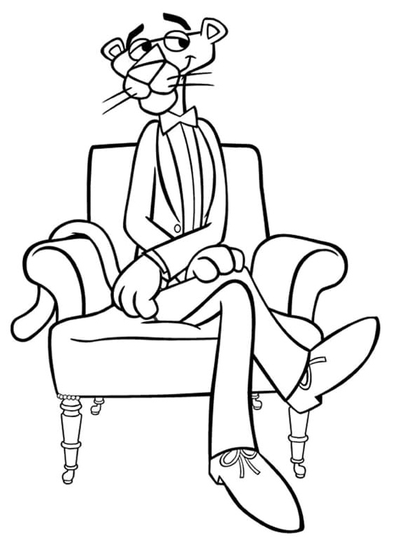 Free Pink Panther Coloring Pages for Kids Coloring Page