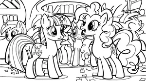 Pinkie Pie and Friends Coloring Page