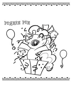 Pinkie Pie Celebrates! Coloring Page