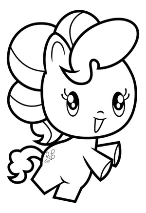 Pinkie Pie Chibi Pony Coloring Page