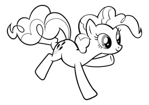 Pinkie Pie: Friendship is Magic Coloring Page