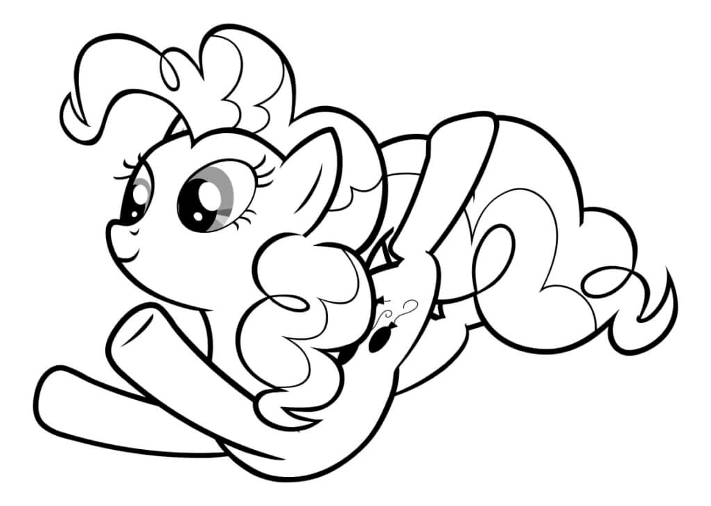 Pinkie Pie in her usual appearance Coloring Page