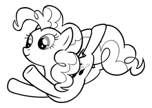 Pinkie Pie in her usual appearance Coloring Page