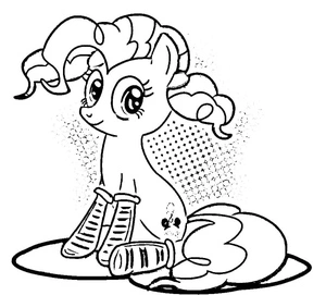 Pinkie Pie sitting peacefully Coloring Page