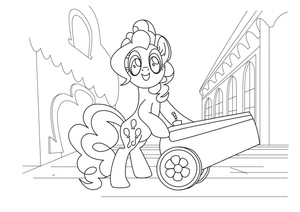 Pinkie Pie with a Cannon