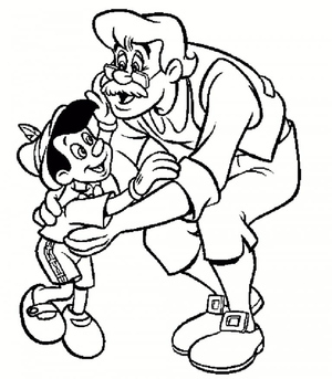 Pinocchio and his creator, Geppetto