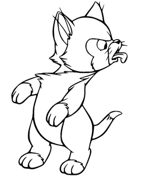 Silly Figaro Coloring Page