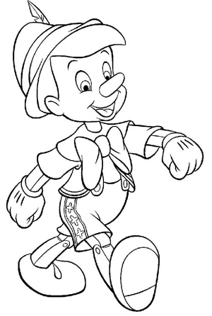 Strolling Pinocchio Coloring Page