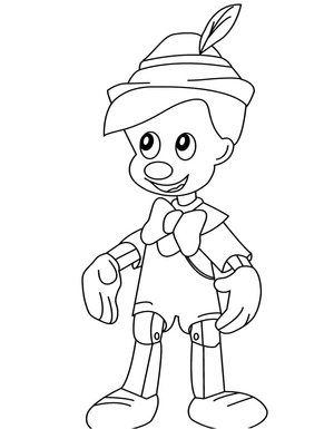 Tiny Pinocchio Coloring Page