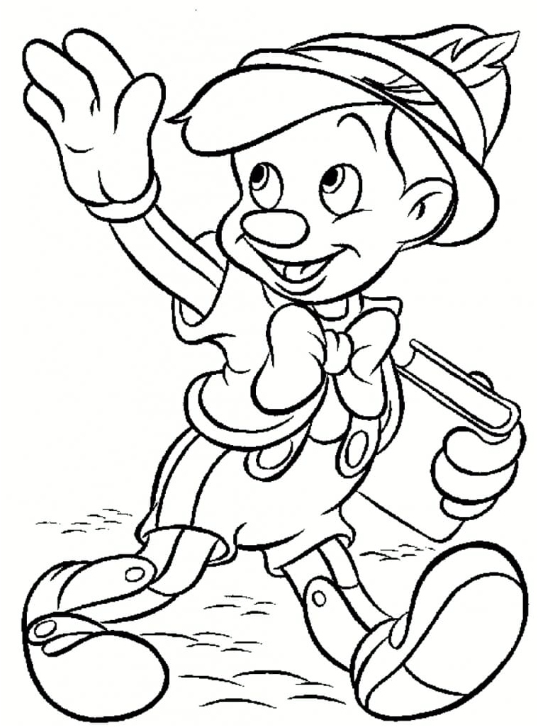 Warm Pinocchio Coloring Page