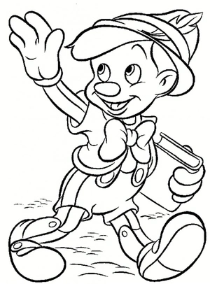 Warm Pinocchio Coloring Page