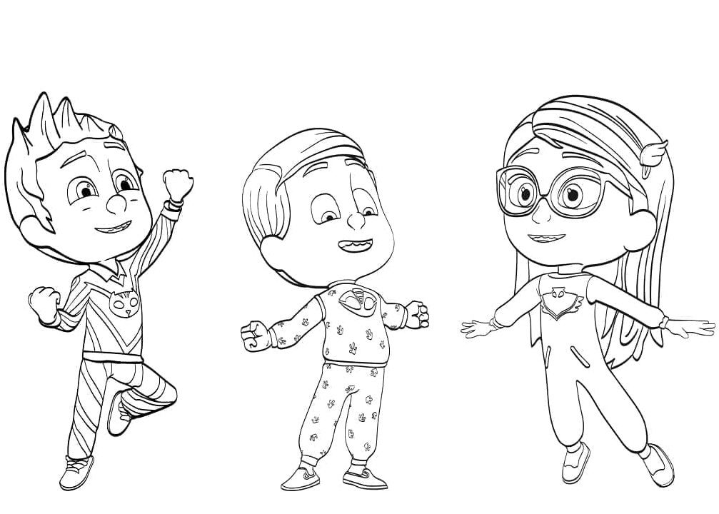12 PJ Masks Coloring Page