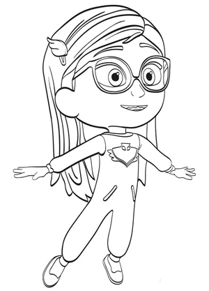 Amaya from PJ Masks Coloring Page